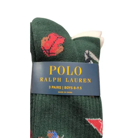 Polo Ralph Lauren Boys Socks Size 8–9.5 NWT - Picture 2 of 3